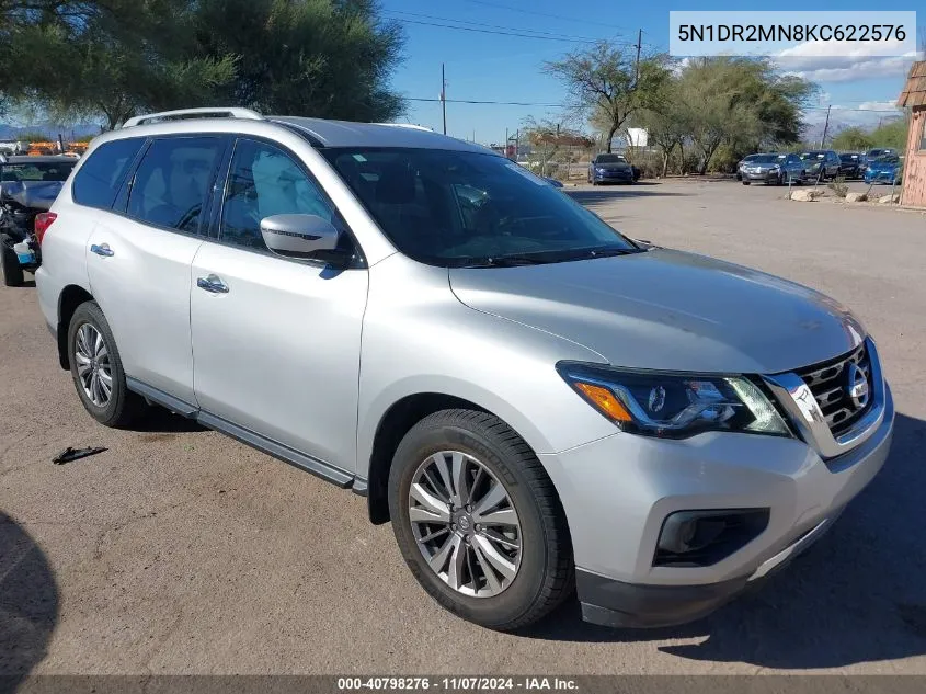 2019 Nissan Pathfinder S VIN: 5N1DR2MN8KC622576 Lot: 40798276