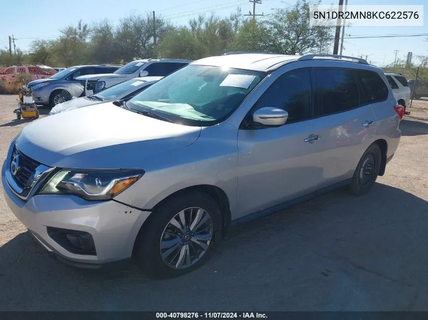 2019 Nissan Pathfinder S VIN: 5N1DR2MN8KC622576 Lot: 40798276