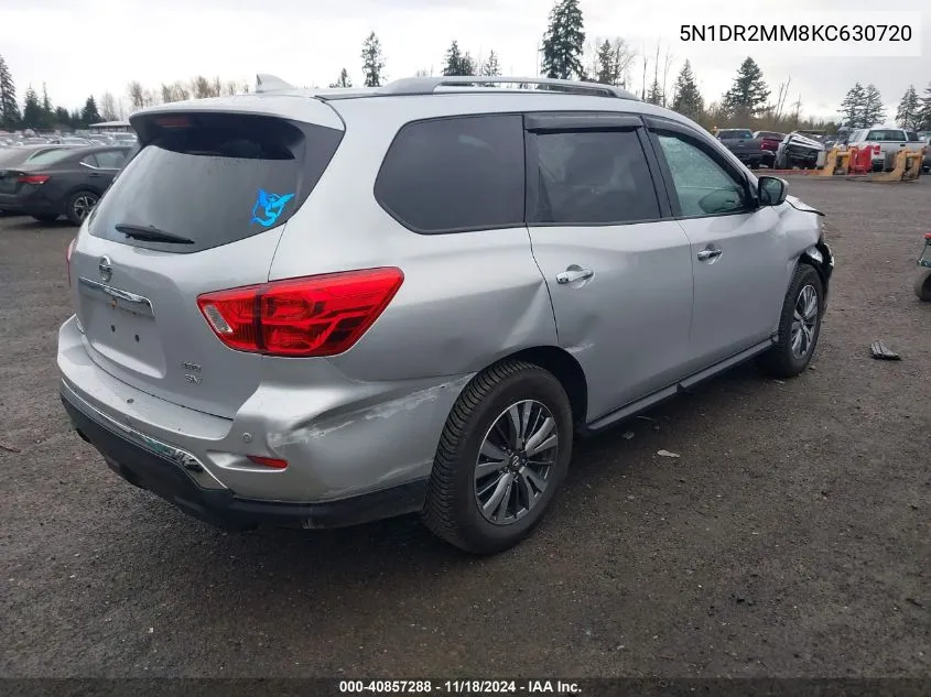 2019 Nissan Pathfinder S/Sl/Sv/Platinum VIN: 5N1DR2MM8KC630720 Lot: 40857288