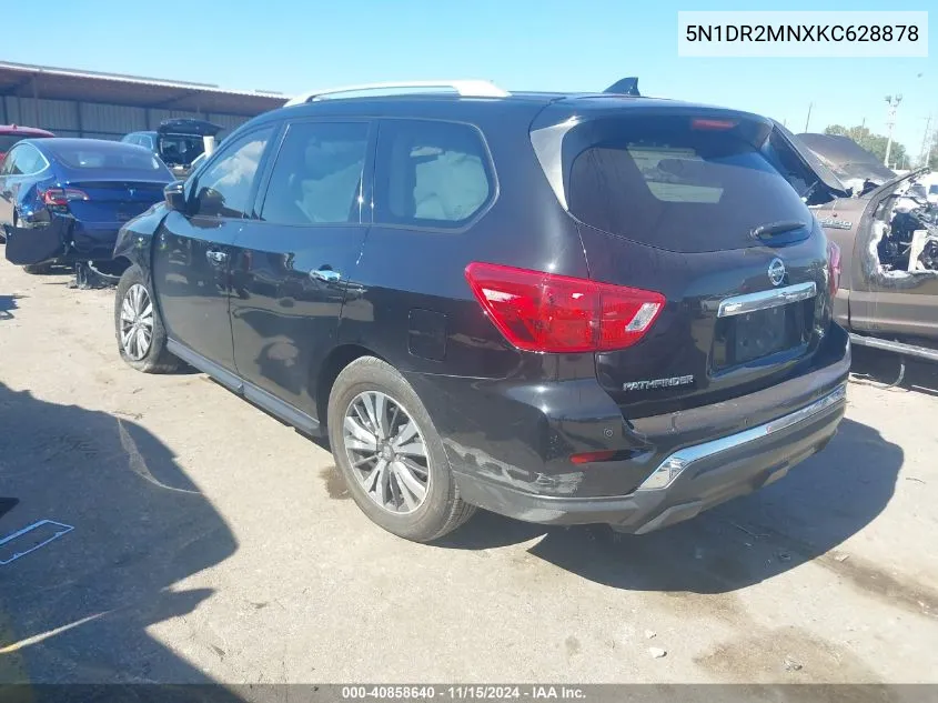 2019 Nissan Pathfinder Sl VIN: 5N1DR2MNXKC628878 Lot: 40858640