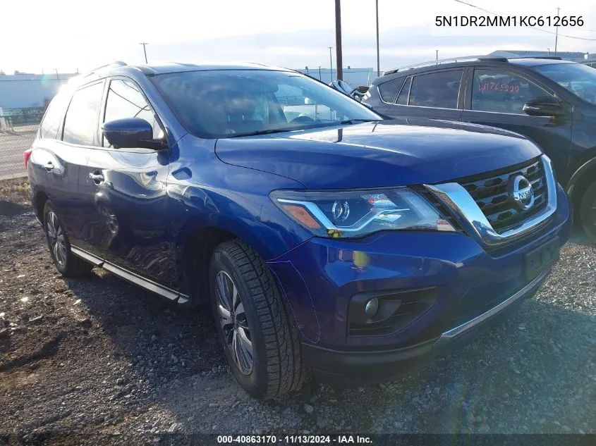 2019 Nissan Pathfinder Sl VIN: 5N1DR2MM1KC612656 Lot: 40863170