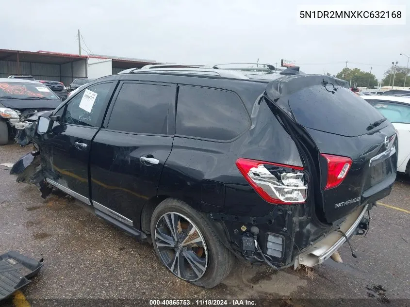 2019 Nissan Pathfinder Platinum VIN: 5N1DR2MNXKC632168 Lot: 40865753