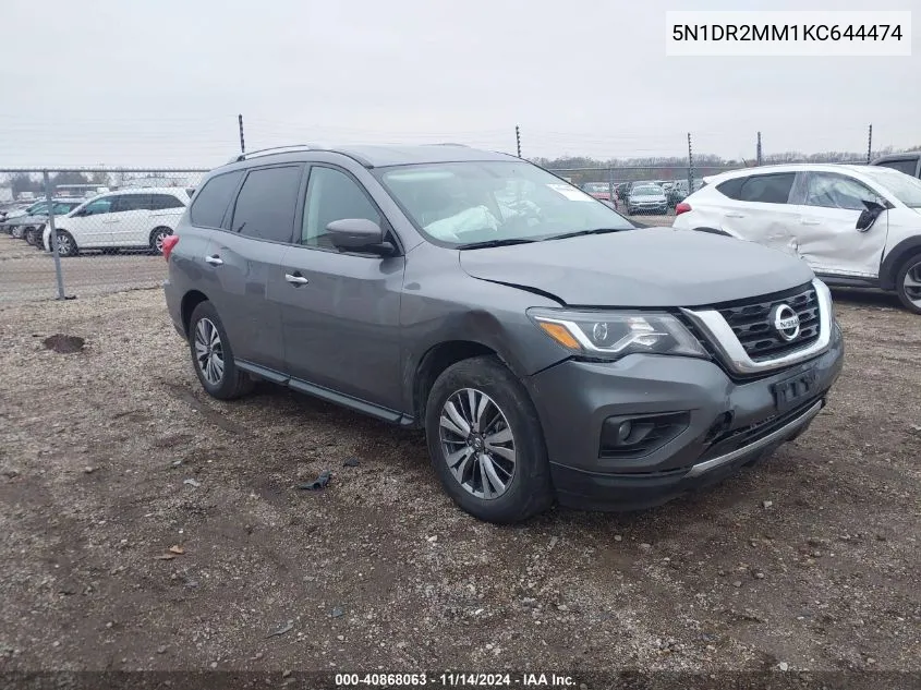 5N1DR2MM1KC644474 2019 Nissan Pathfinder Sl