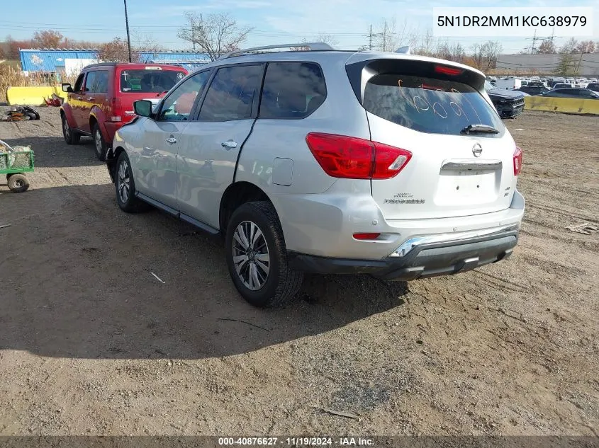 2019 Nissan Pathfinder Sv VIN: 5N1DR2MM1KC638979 Lot: 40876627