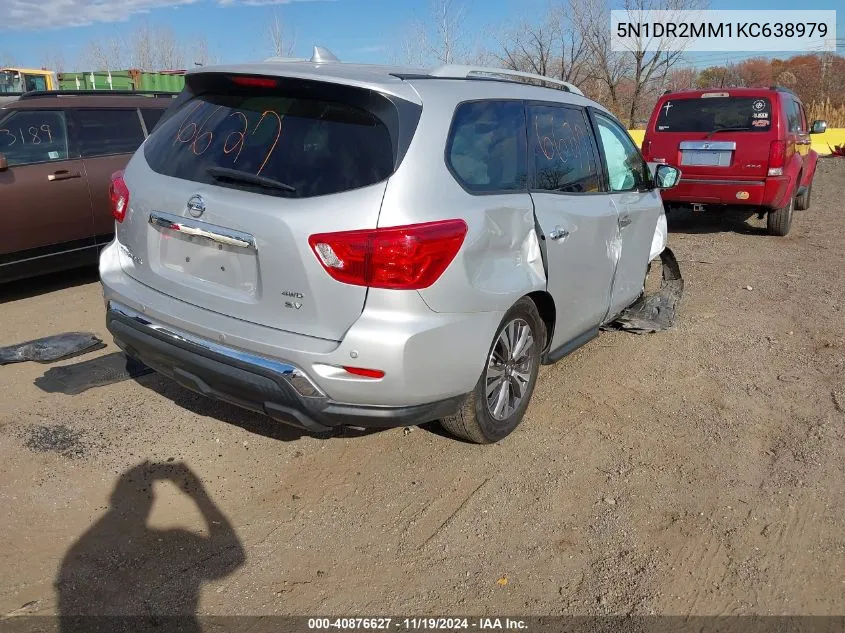 2019 Nissan Pathfinder Sv VIN: 5N1DR2MM1KC638979 Lot: 40876627