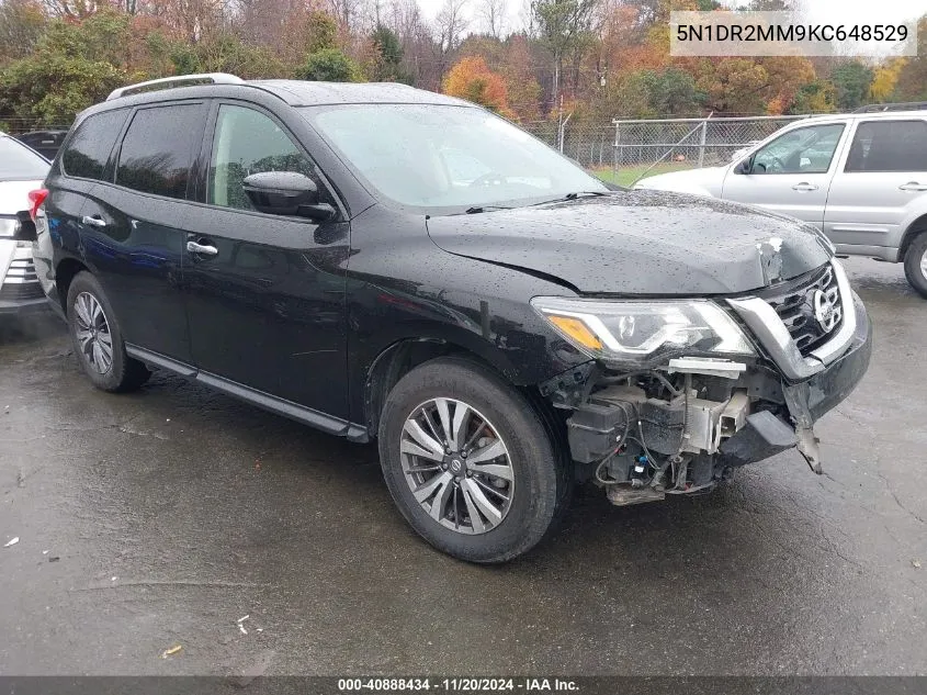 2019 Nissan Pathfinder S VIN: 5N1DR2MM9KC648529 Lot: 40888434