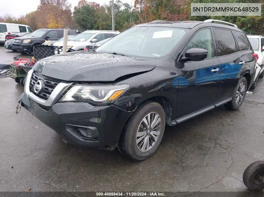 2019 Nissan Pathfinder S VIN: 5N1DR2MM9KC648529 Lot: 40888434