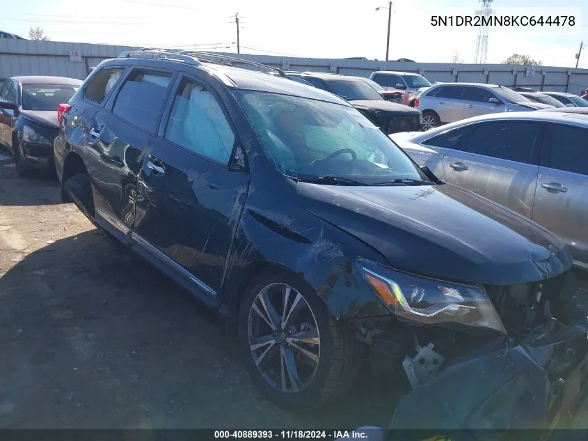 2019 Nissan Pathfinder Platinum VIN: 5N1DR2MN8KC644478 Lot: 40889393