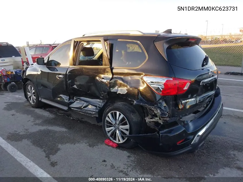 2019 Nissan Pathfinder Sv VIN: 5N1DR2MM0KC623731 Lot: 40890326