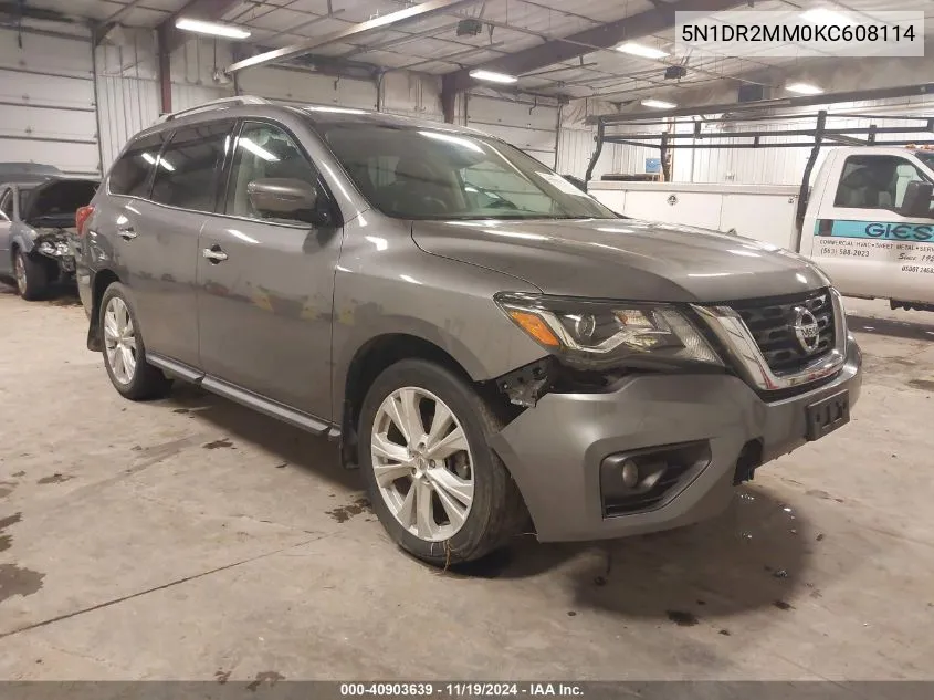 2019 Nissan Pathfinder Sl VIN: 5N1DR2MM0KC608114 Lot: 40903639