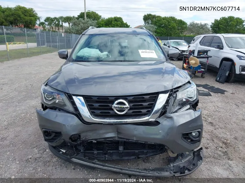 2019 Nissan Pathfinder Sv VIN: 5N1DR2MN7KC607714 Lot: 40903944