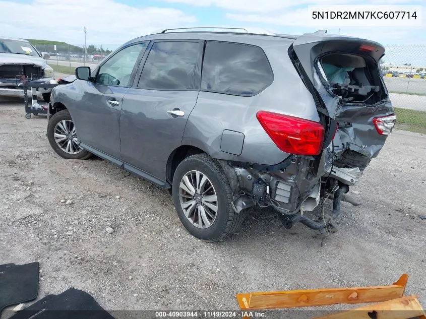 2019 Nissan Pathfinder Sv VIN: 5N1DR2MN7KC607714 Lot: 40903944