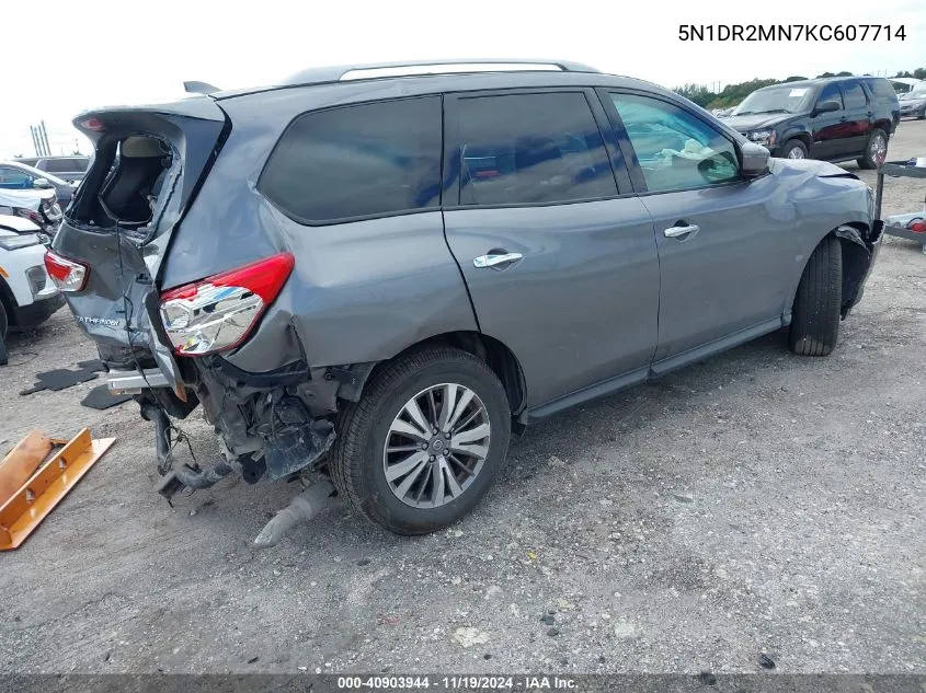 2019 Nissan Pathfinder Sv VIN: 5N1DR2MN7KC607714 Lot: 40903944