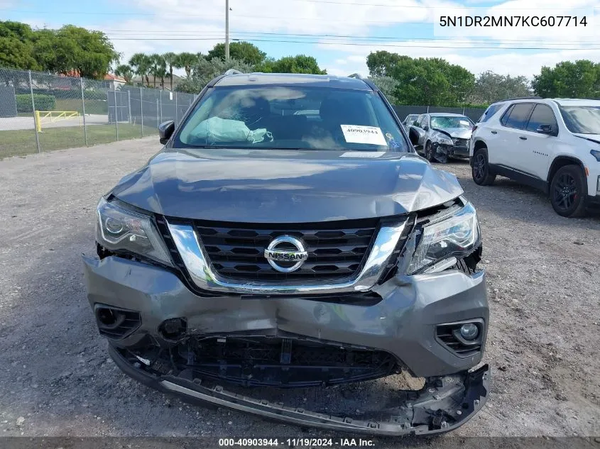 2019 Nissan Pathfinder Sv VIN: 5N1DR2MN7KC607714 Lot: 40903944