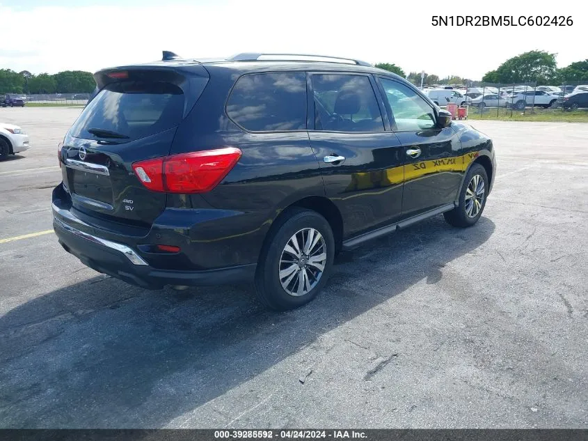 2020 Nissan Pathfinder Sv 4Wd VIN: 5N1DR2BM5LC602426 Lot: 39285592