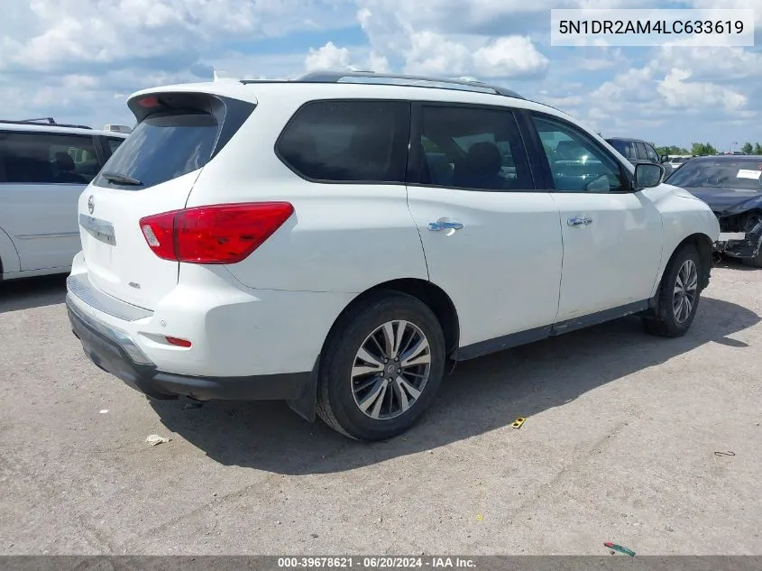 2020 Nissan Pathfinder S 4Wd VIN: 5N1DR2AM4LC633619 Lot: 39678621