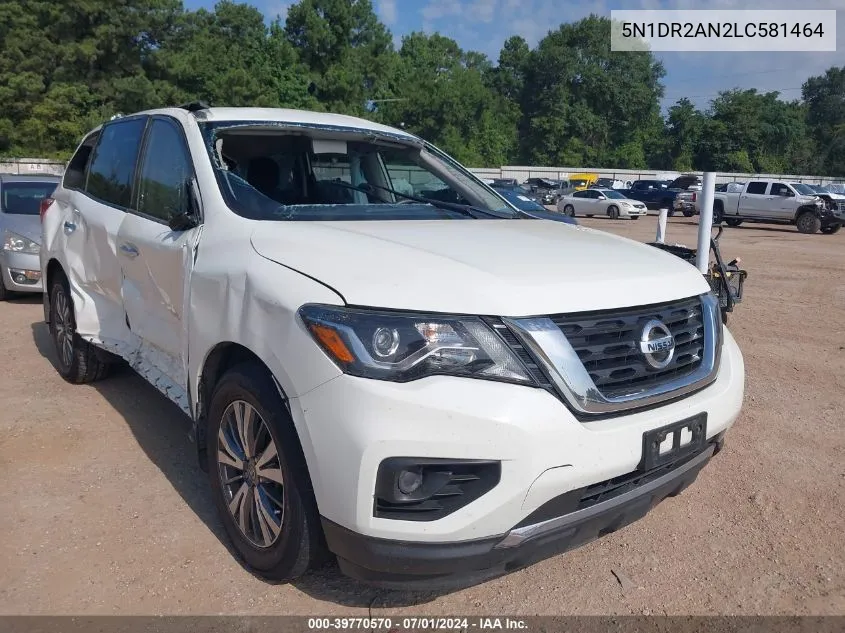 2020 Nissan Pathfinder S 2Wd VIN: 5N1DR2AN2LC581464 Lot: 39770570