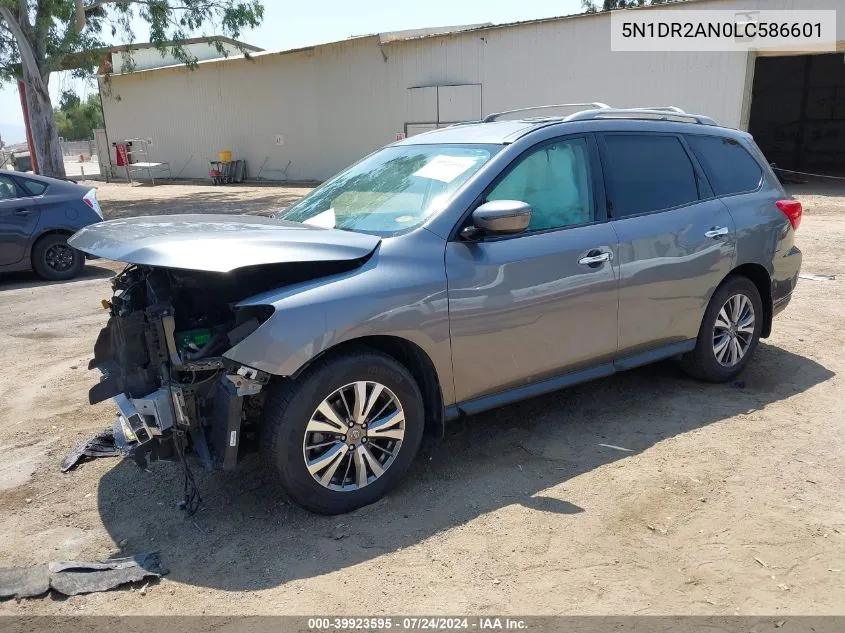 2020 Nissan Pathfinder S 2Wd VIN: 5N1DR2AN0LC586601 Lot: 39923595