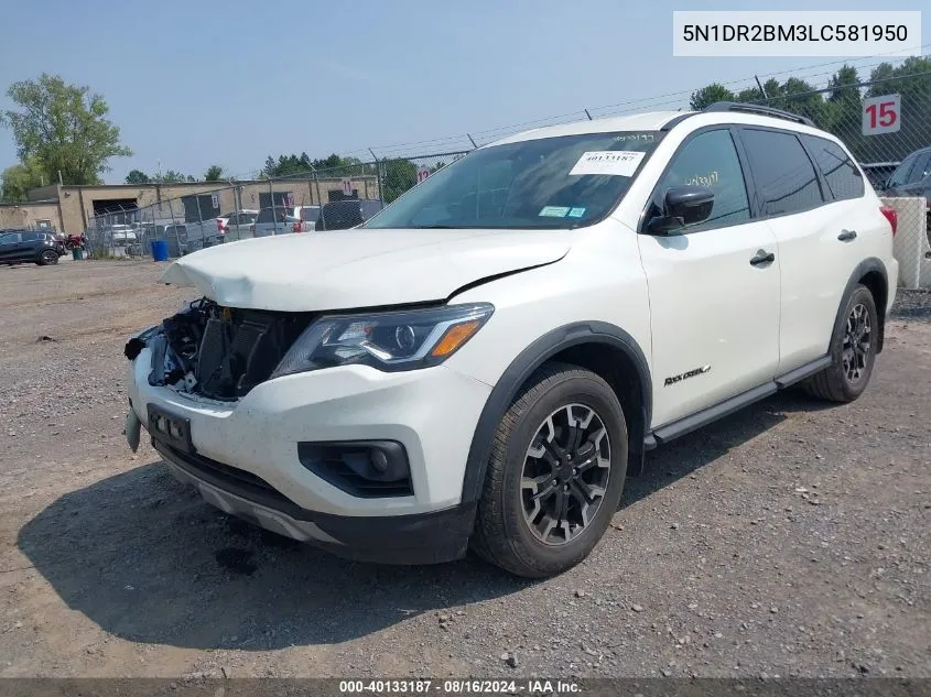 2020 Nissan Pathfinder Sv 4Wd VIN: 5N1DR2BM3LC581950 Lot: 40133187