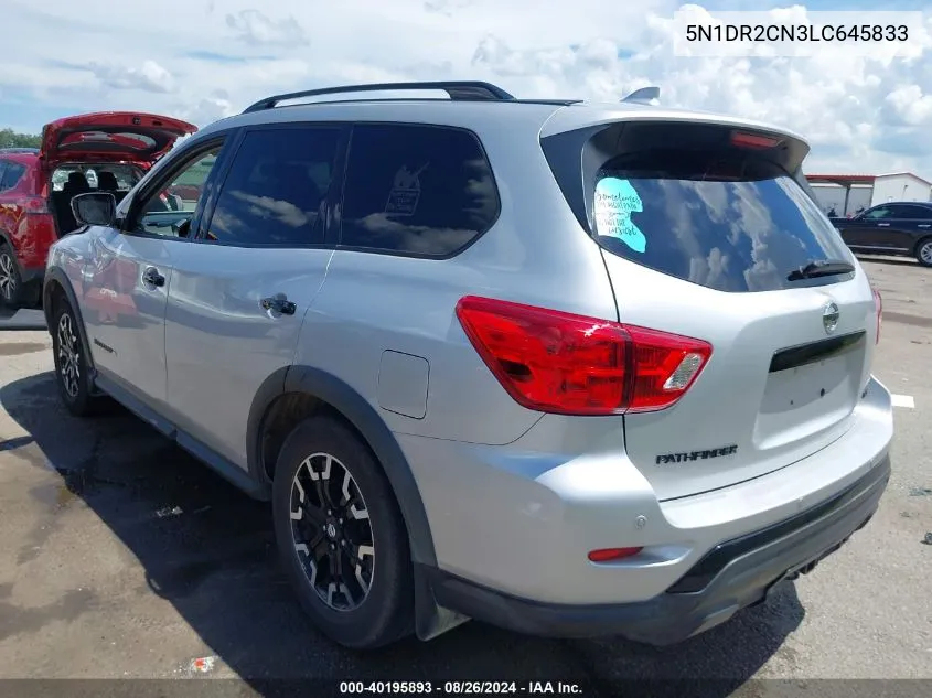 2020 Nissan Pathfinder Sl 2Wd VIN: 5N1DR2CN3LC645833 Lot: 40195893