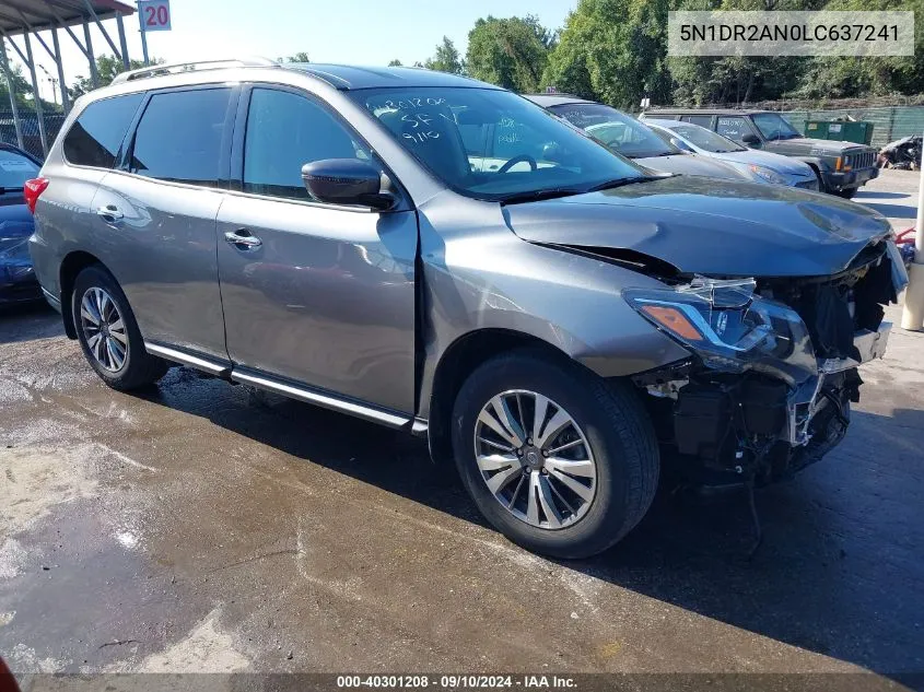 2020 Nissan Pathfinder S VIN: 5N1DR2AN0LC637241 Lot: 40301208