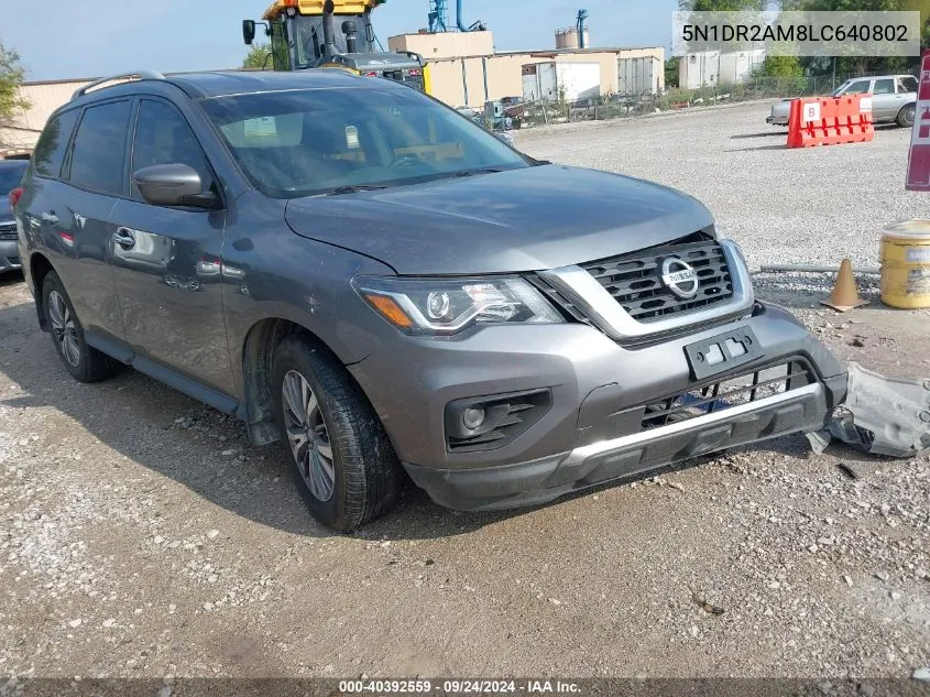 2020 Nissan Pathfinder S 4Wd VIN: 5N1DR2AM8LC640802 Lot: 40392559