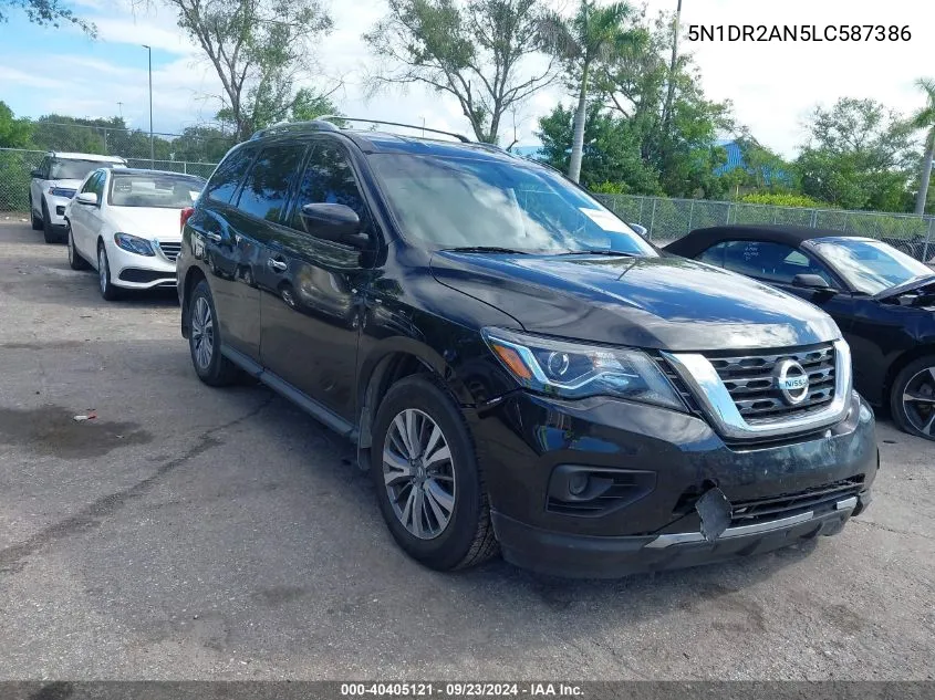 2020 Nissan Pathfinder S VIN: 5N1DR2AN5LC587386 Lot: 40405121