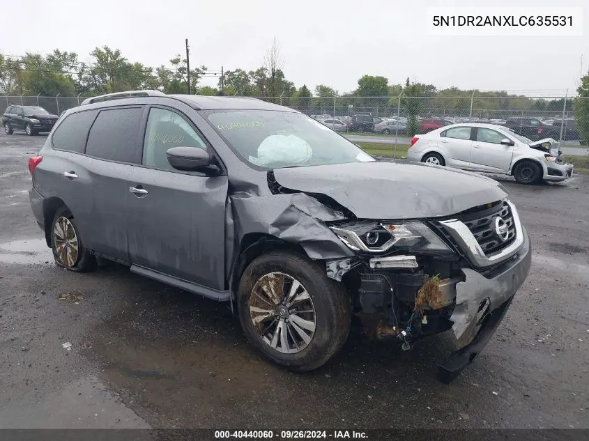 2020 Nissan Pathfinder S VIN: 5N1DR2ANXLC635531 Lot: 40440060