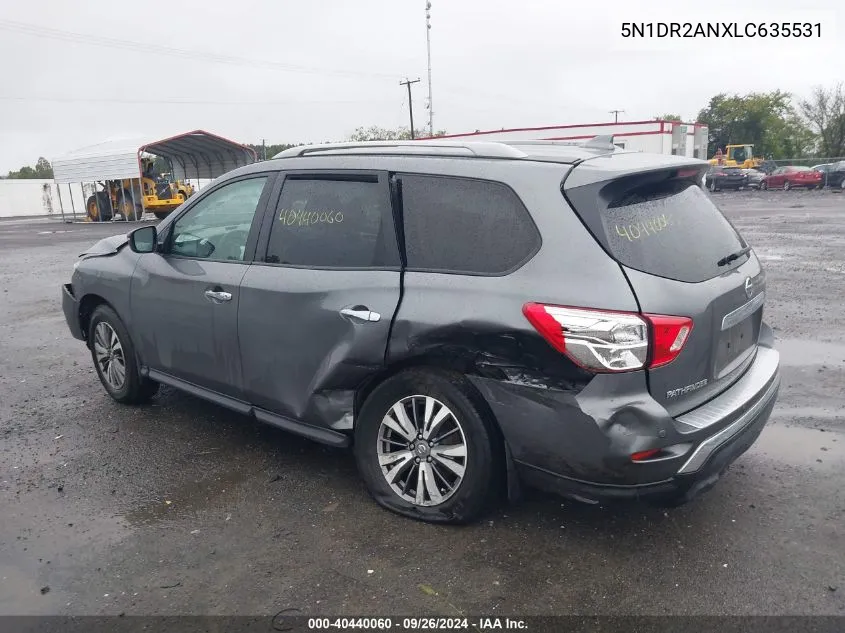 2020 Nissan Pathfinder S VIN: 5N1DR2ANXLC635531 Lot: 40440060