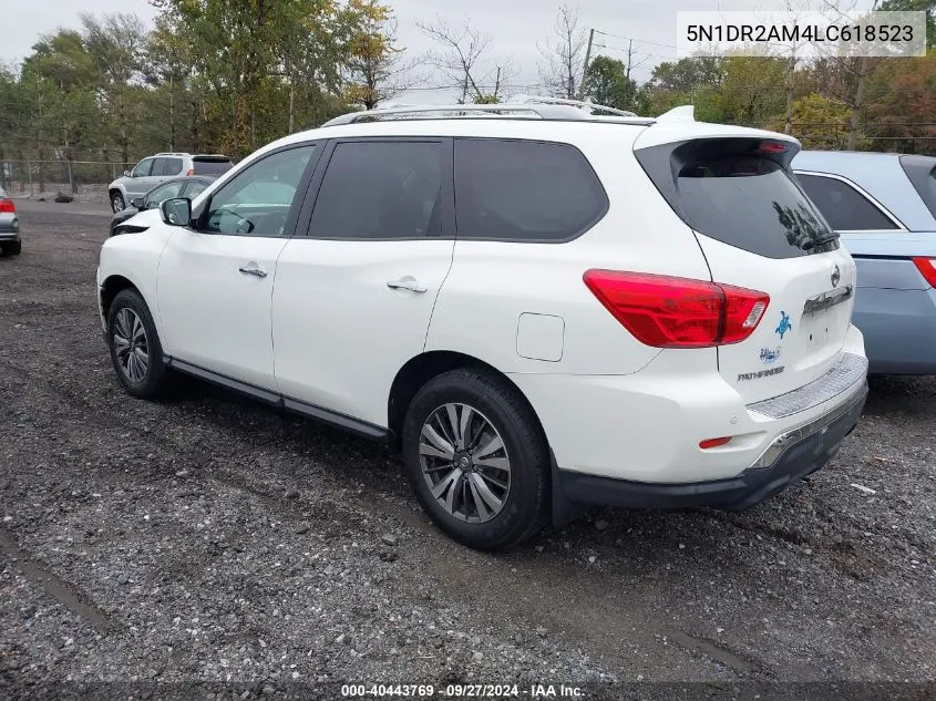 2020 Nissan Pathfinder S 4Wd VIN: 5N1DR2AM4LC618523 Lot: 40443769