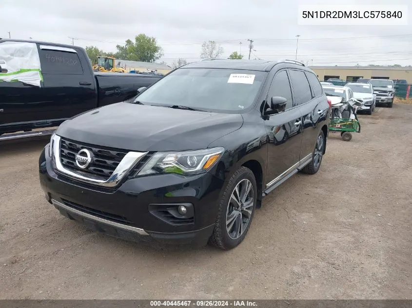 2020 Nissan Pathfinder Platinum 4Wd VIN: 5N1DR2DM3LC575840 Lot: 40445467