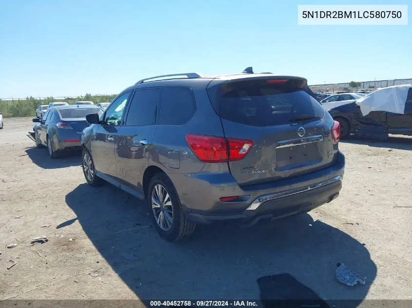 2020 Nissan Pathfinder Sv 4Wd VIN: 5N1DR2BM1LC580750 Lot: 40452758