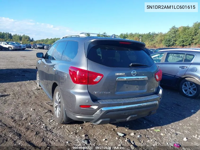 2020 Nissan Pathfinder S 4Wd VIN: 5N1DR2AM1LC601615 Lot: 40456777