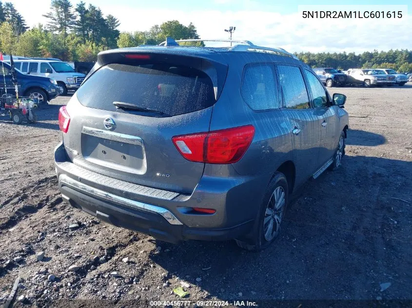 2020 Nissan Pathfinder S 4Wd VIN: 5N1DR2AM1LC601615 Lot: 40456777