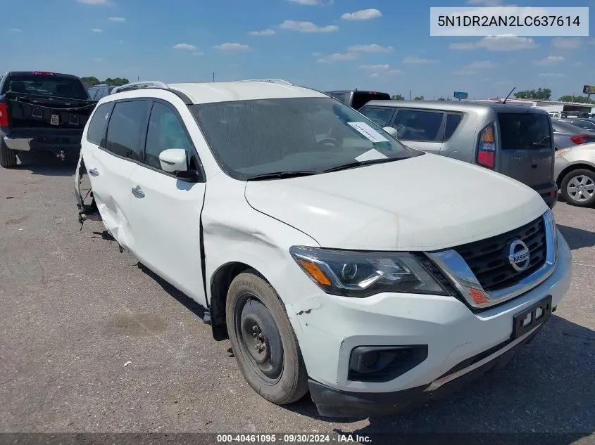 2020 Nissan Pathfinder S 2Wd VIN: 5N1DR2AN2LC637614 Lot: 40461095