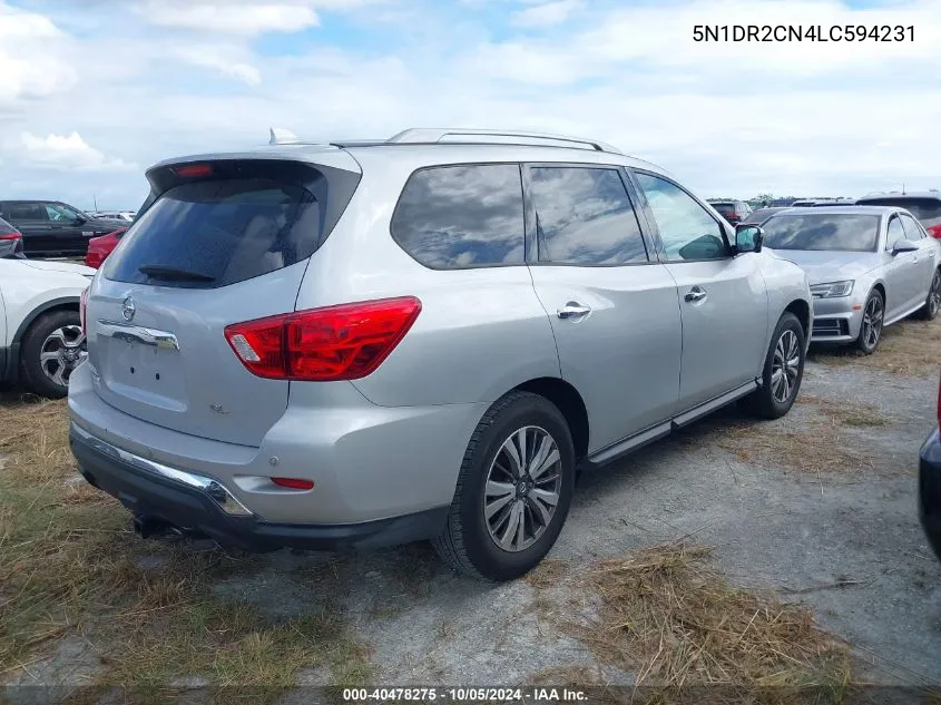 2020 Nissan Pathfinder Sl VIN: 5N1DR2CN4LC594231 Lot: 40478275