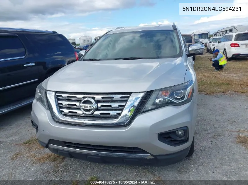 2020 Nissan Pathfinder Sl VIN: 5N1DR2CN4LC594231 Lot: 40478275