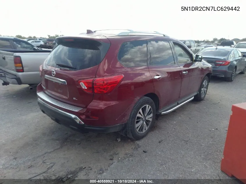 2020 Nissan Pathfinder Sl 2Wd VIN: 5N1DR2CN7LC629442 Lot: 40559921