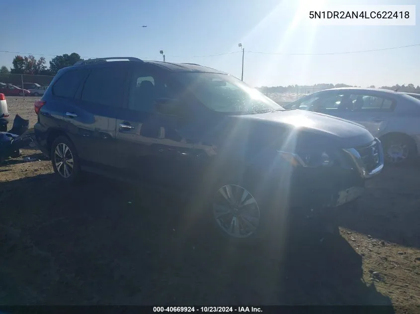 2020 Nissan Pathfinder S 2Wd VIN: 5N1DR2AN4LC622418 Lot: 40669924