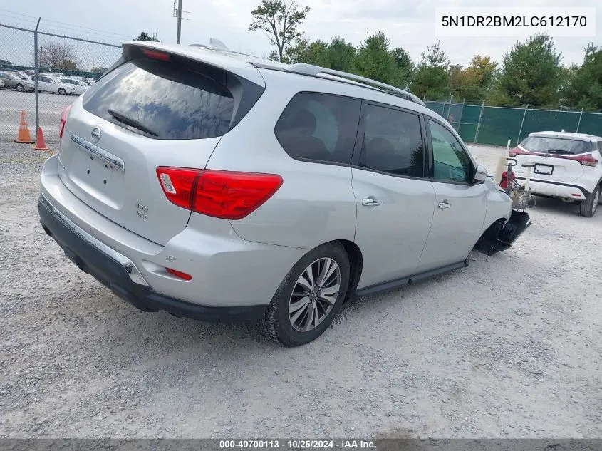 2020 Nissan Pathfinder Sv 4Wd VIN: 5N1DR2BM2LC612170 Lot: 40700113