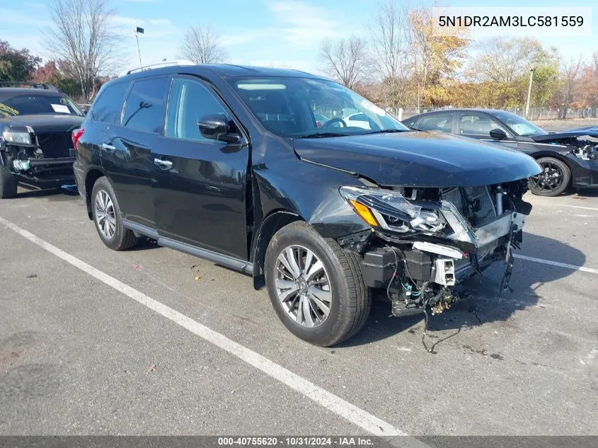 2020 Nissan Pathfinder S 4Wd VIN: 5N1DR2AM3LC581559 Lot: 40755620