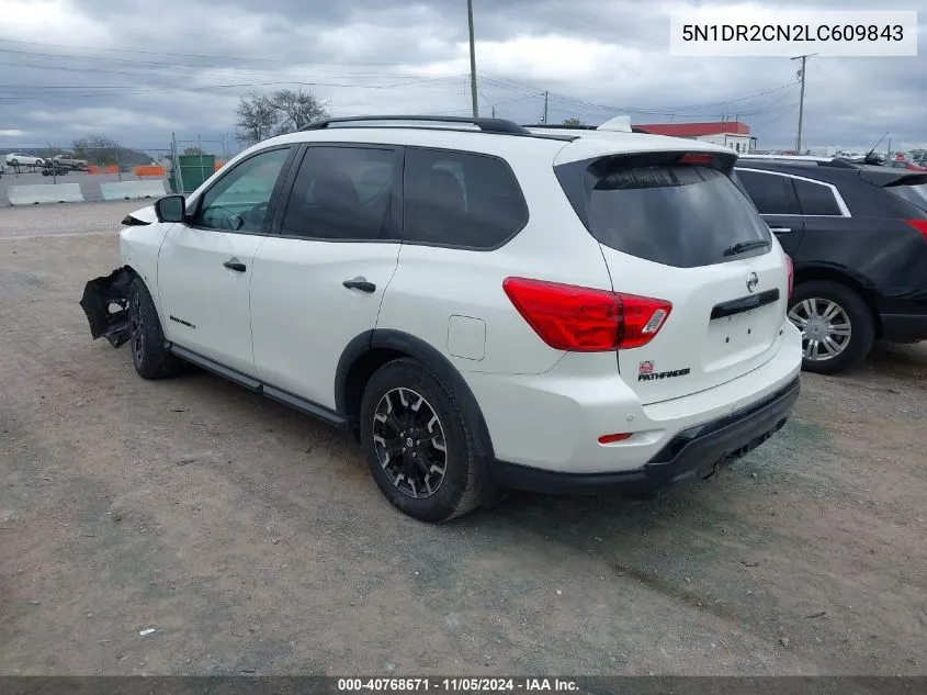 2020 Nissan Pathfinder Sl 2Wd VIN: 5N1DR2CN2LC609843 Lot: 40768671