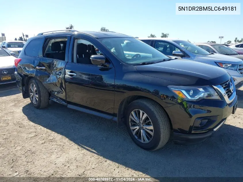 2020 Nissan Pathfinder Sv 4Wd VIN: 5N1DR2BM5LC649181 Lot: 40769972