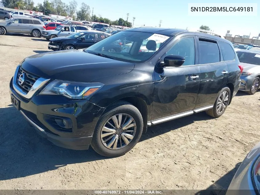 2020 Nissan Pathfinder Sv 4Wd VIN: 5N1DR2BM5LC649181 Lot: 40769972