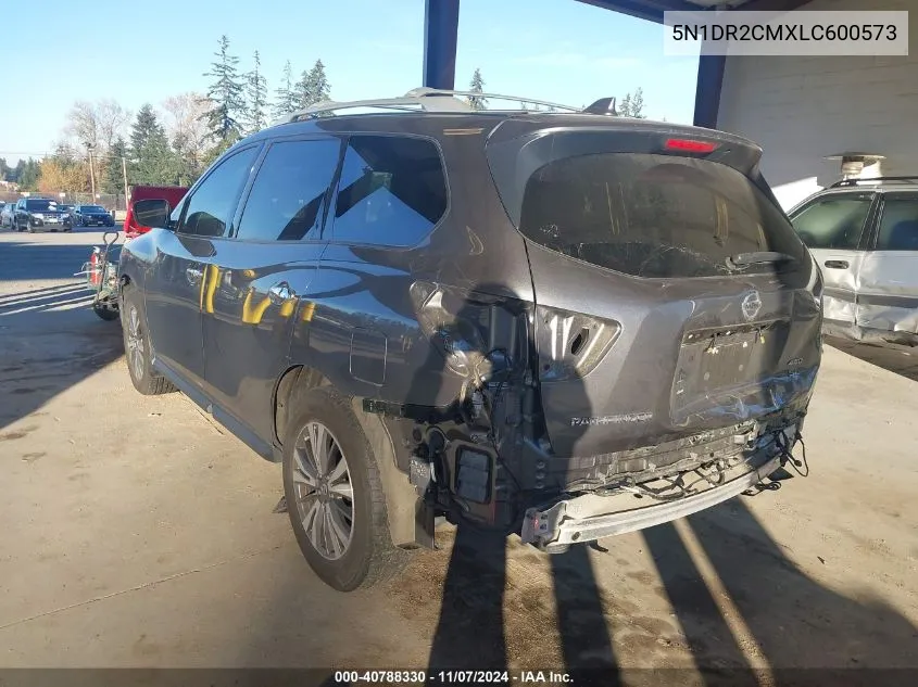 2020 Nissan Pathfinder Sl 4Wd VIN: 5N1DR2CMXLC600573 Lot: 40788330