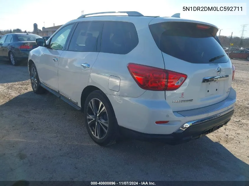 2020 Nissan Pathfinder Platinum 4Wd VIN: 5N1DR2DM0LC592711 Lot: 40800896