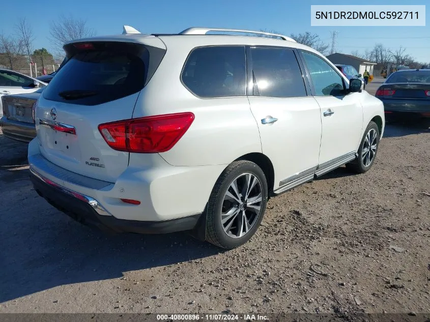 2020 Nissan Pathfinder Platinum 4Wd VIN: 5N1DR2DM0LC592711 Lot: 40800896