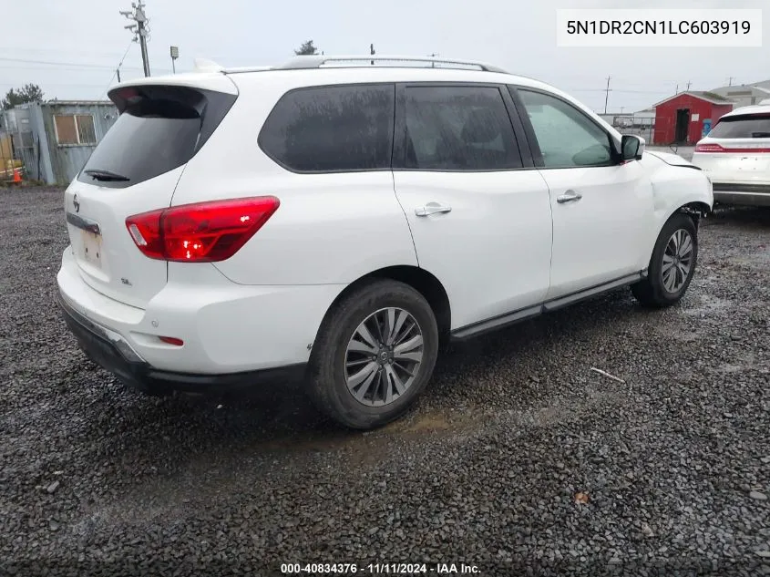 2020 Nissan Pathfinder Sl 2Wd VIN: 5N1DR2CN1LC603919 Lot: 40834376