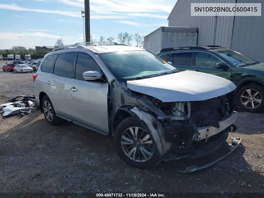 2020 Nissan Pathfinder Sv 2Wd VIN: 5N1DR2BN0LC600415 Lot: 40871732