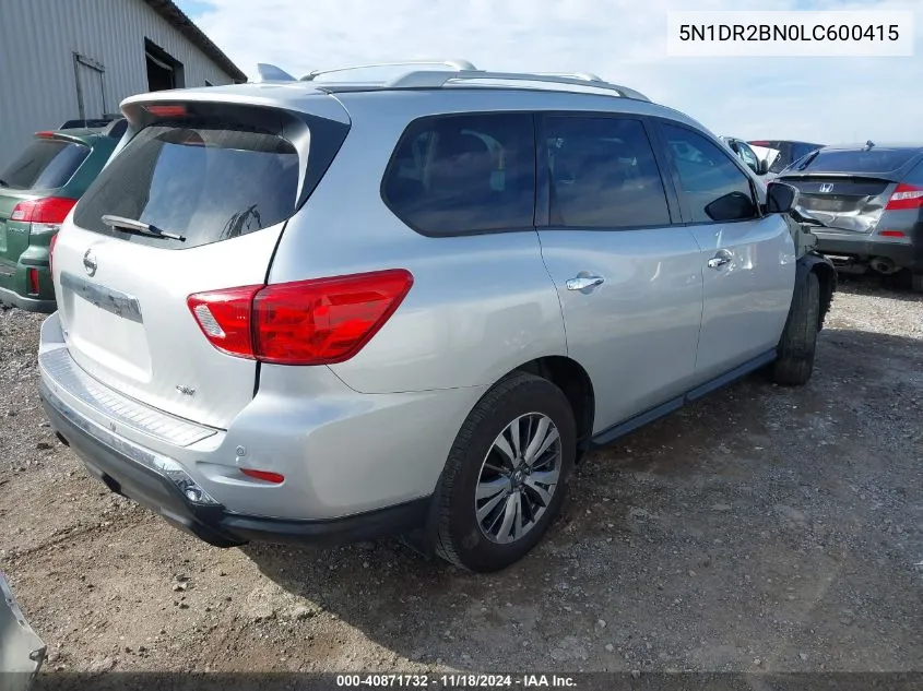 2020 Nissan Pathfinder Sv 2Wd VIN: 5N1DR2BN0LC600415 Lot: 40871732